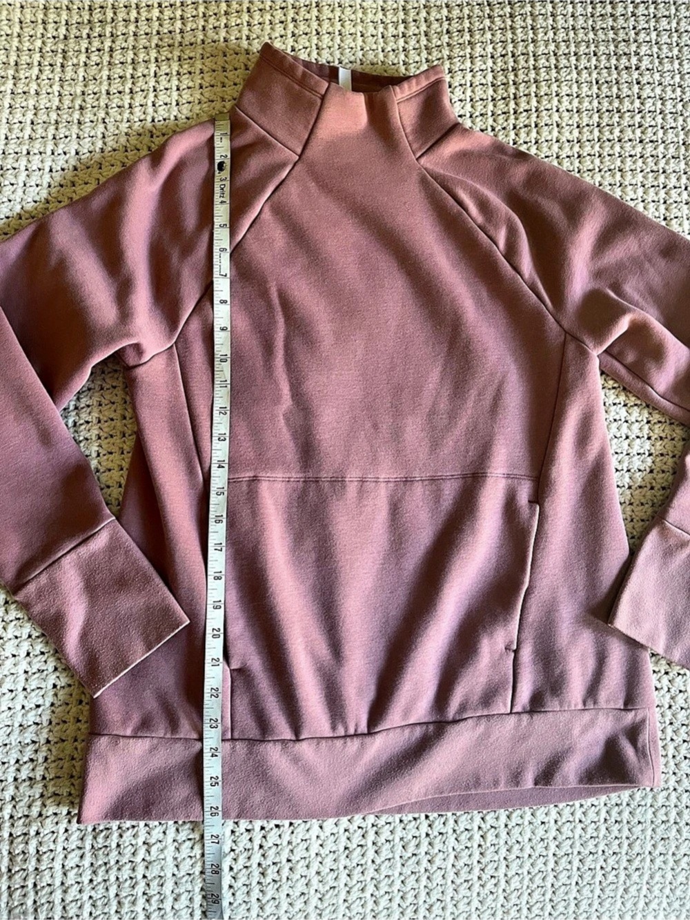 Fabletics Funnel Neck Pullover in Pink Medium